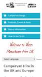 Mobile Screenshot of campervanhireuk.net