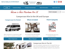 Tablet Screenshot of campervanhireuk.net